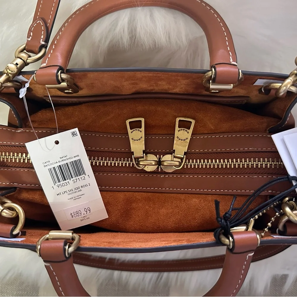 Coach Tom Wesselson limited Brown and Red Shoulder Bag with Lip Design - Picture 3 of 6